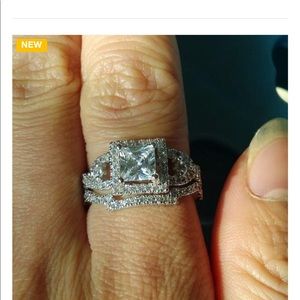 Beautiful white gold filled with 1KT. CZ